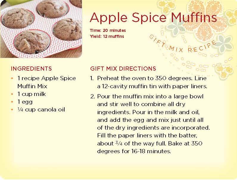Apple Spice Muffin Mix Card 