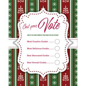 Cookie Contest Voting Card