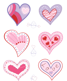 Heart Shaped Cupcake Toppers