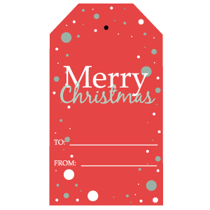MerryChristmasRed Gift Tag