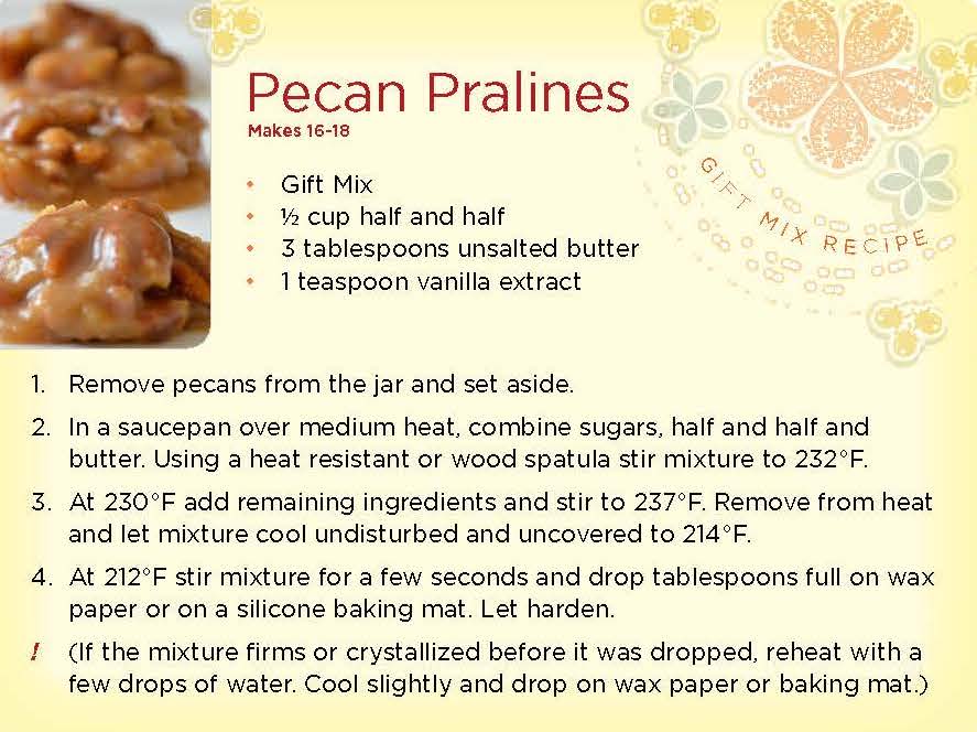 Pecan Pralines Gift Mix Card