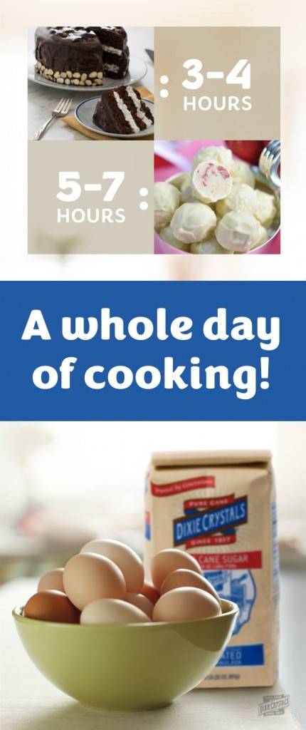 cooking all-day with intricate recipes