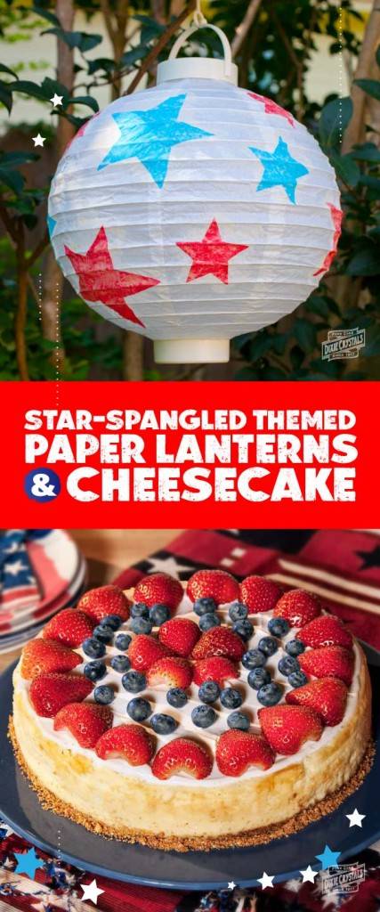 How to make a Fourth of July Cake and Star Spangled Paper Lantern