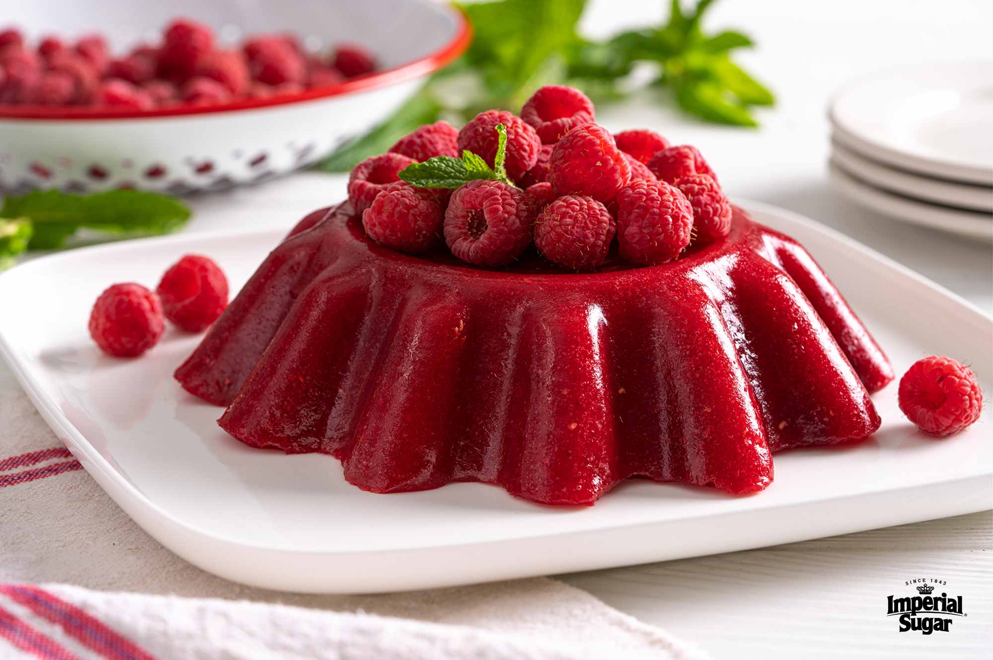 Fresh Raspberry Jelly Mold