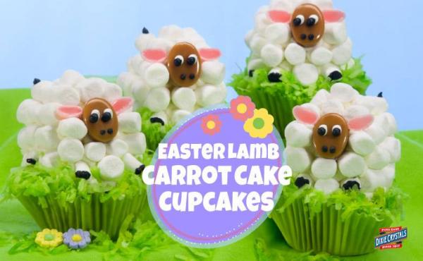 Easter Lamb Carrot Cake Cupcakes Blog - Dixie Crystals 
