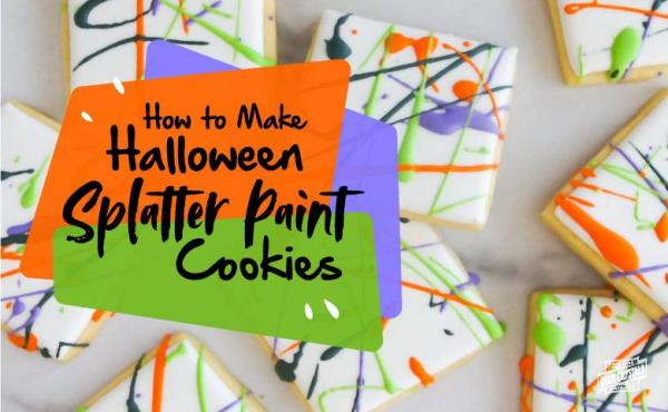 How to Make Halloween splatter Paint Cookies 