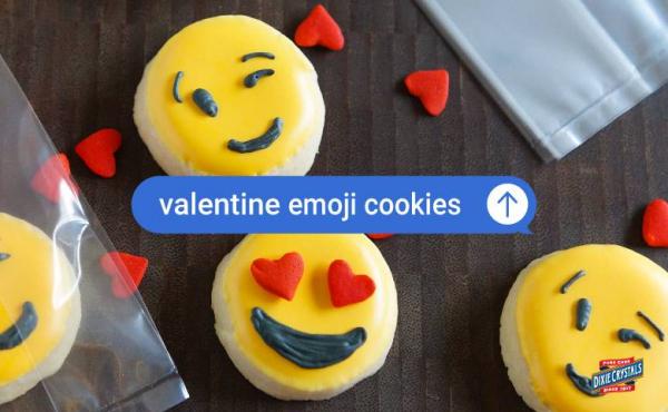 Valentine Emoji Sugar Cookies