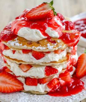 Strawberry Shortcake Pancakes dixie