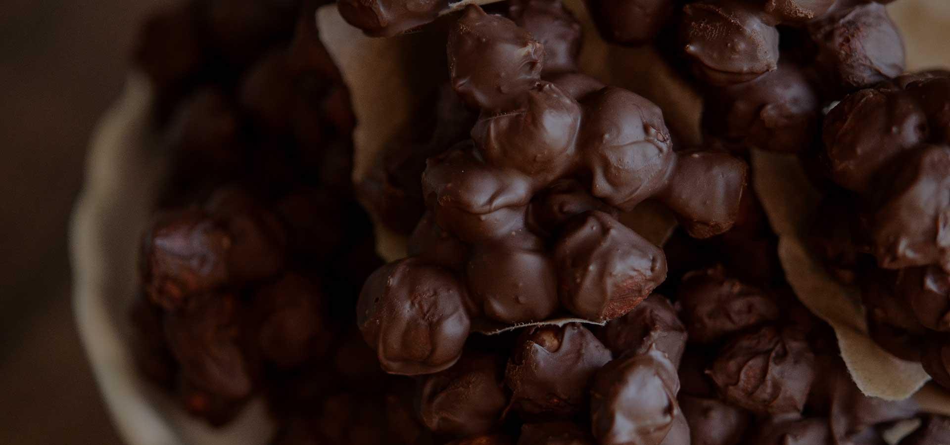 Chocolate Candied Hazelnuts