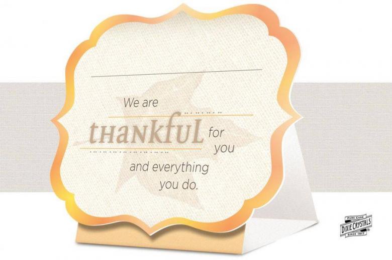 Thankful For You Place Cards