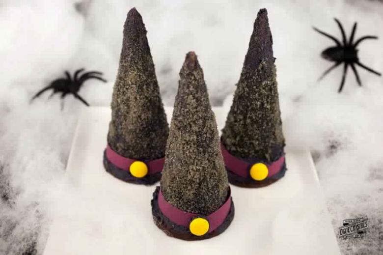 Halloween Sugar Cone Witch Hats