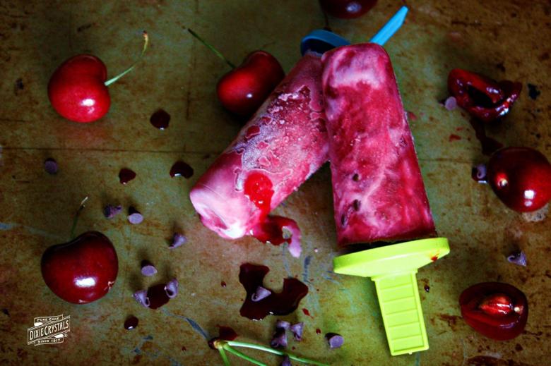 Cherry Chocolate Chip Popsicles