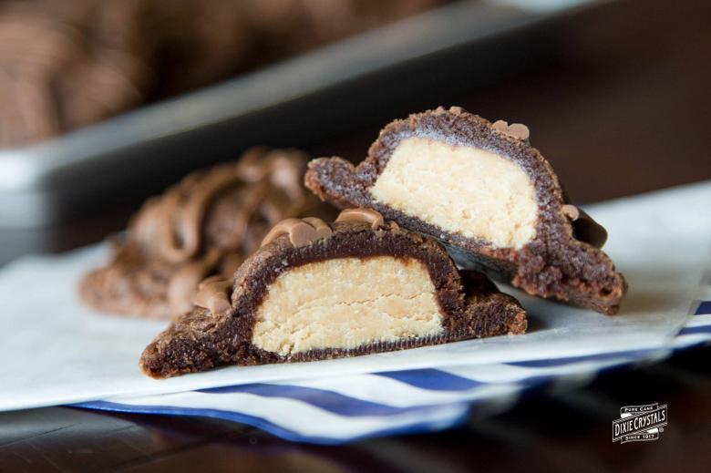 Chocolate Peanut Butter Truffle Cookies