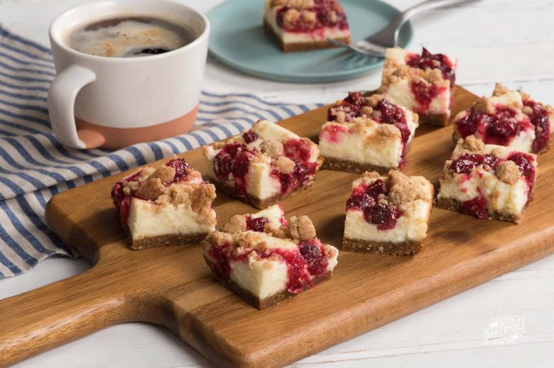 Cranberry Cream Cheese Bars with Streusel Topping Dixie