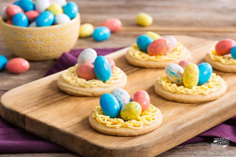 Easter Nest Sugar Cookies