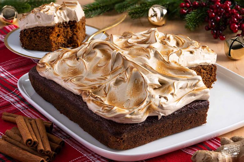Gingerbread Cake with Marshmallow Molasses Meringue Dixie