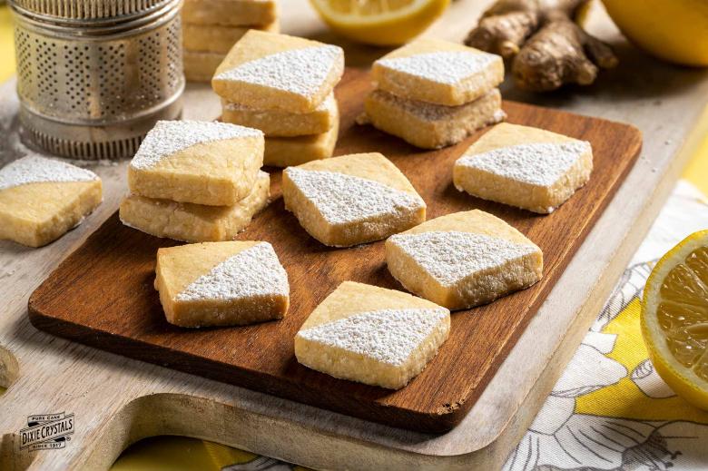 Lemon Ginger Shortbread Cookies Dixie