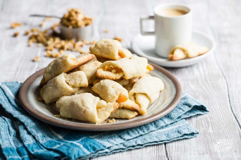Rugelach Cookies with Apricot & Walnuts