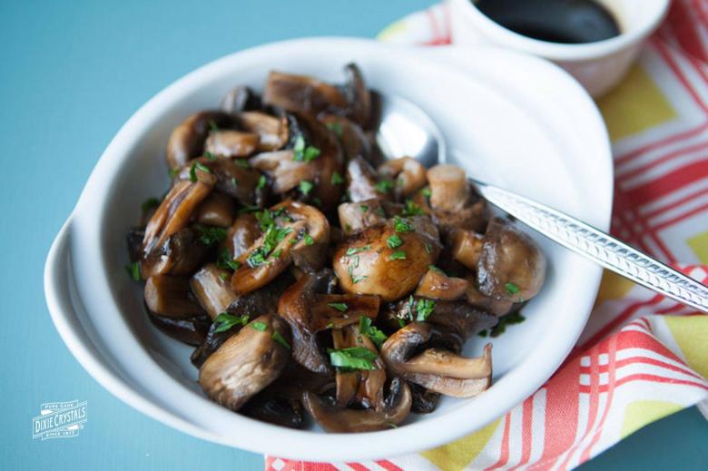 Sauteed Mushrooms with Sweet Balsamic Glaze