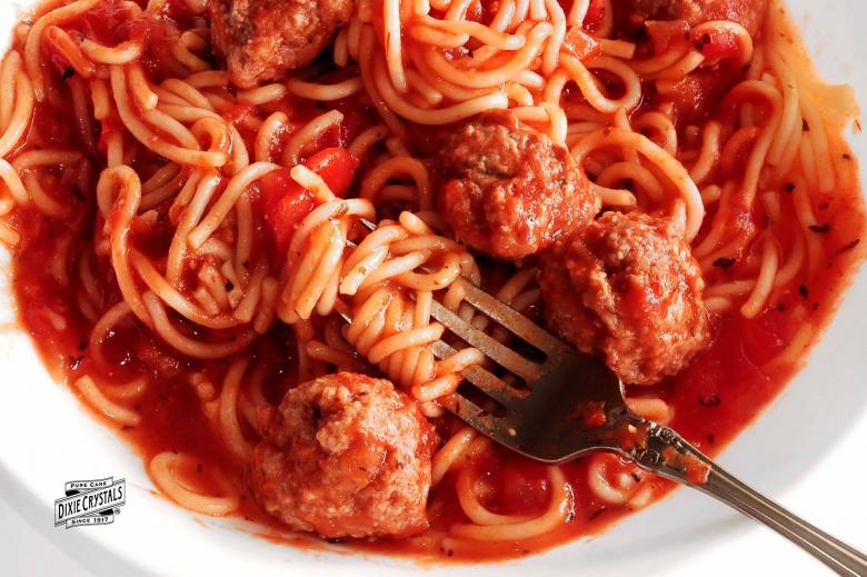 Spaghetti and Meatballs with Homemade Sauce