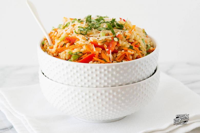 Spicy Orzo Carrot Salad 