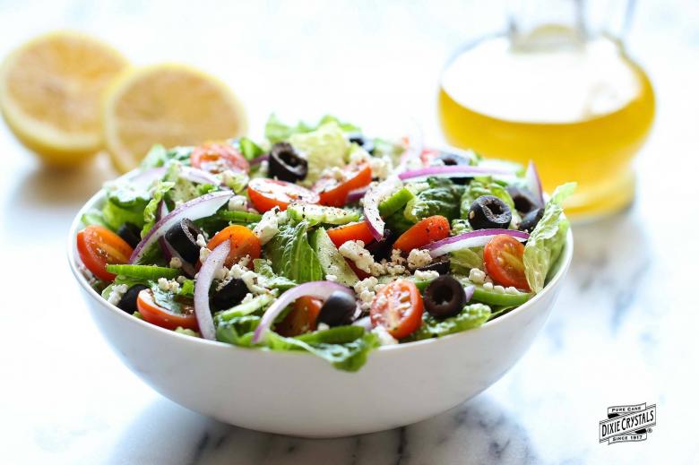 Greek Salad with Lemon Vinaigrette