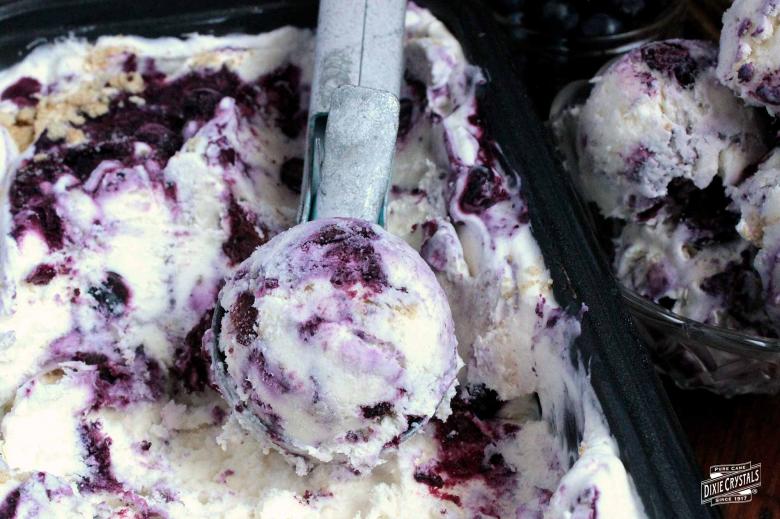 No Churn Blueberry Cheesecake Ice Cream imperial dixie