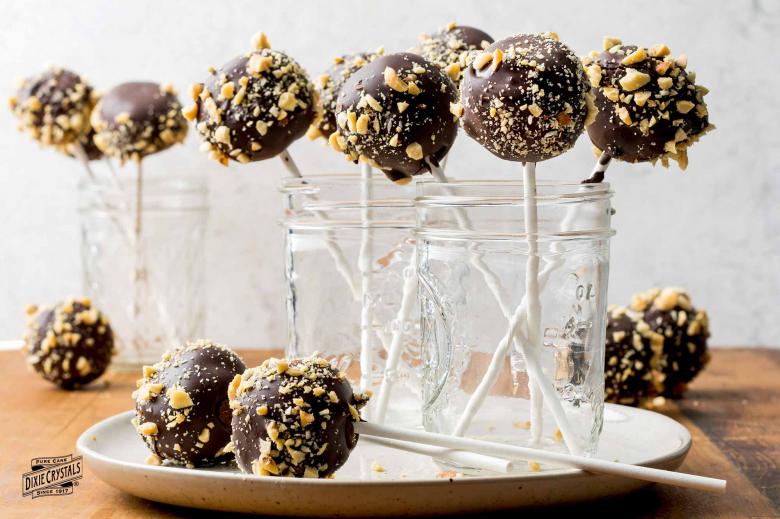 Peanut Butter Brownie Cake Pops dixie