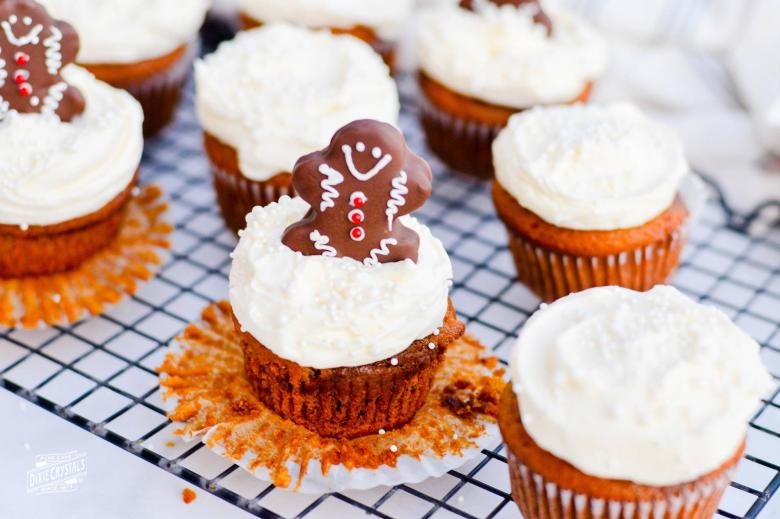 Pumpkin Gingerbread Cupcakes