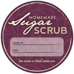 Purple Round Sugar Scrub Label