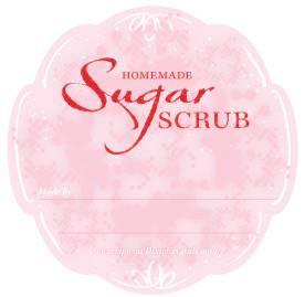 Teaser Pink Sugar Scrub Label