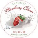 Strawberry Cream Sugar Scrub Label
