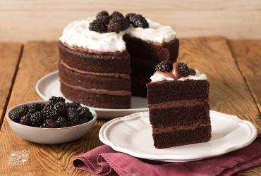 Blackberry Chocolate Layer Cake dixie