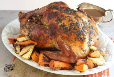 Brown Sugar Rubbed Beer Can Roasted Turkey