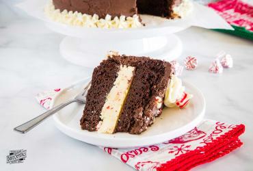 Chocolate Peppermint Cheesecake Layer Cake