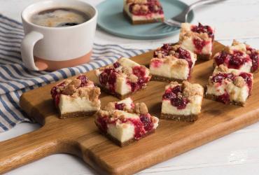 Cranberry Cream Cheese Bars with Streusel Topping Dixie