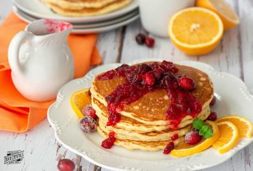 Cranberry Orange Pancakese