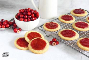 Eggnog Cookies With Cranberry Glaze