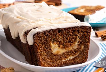 Gingerbread Pound Cake with Cream Cheese Swirl Dixie