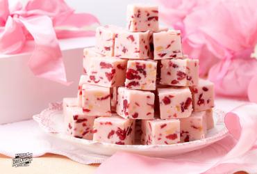 In The Pink Chocolate Cherry Almond Fudge