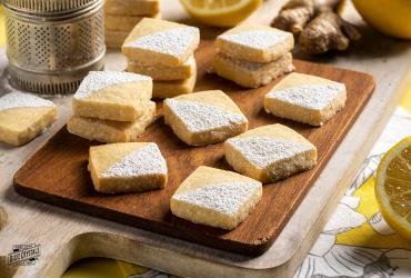 Lemon Ginger Shortbread Cookies Dixie