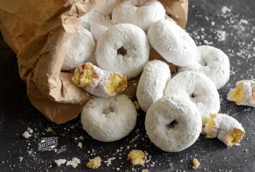 Mini Powdered Sugar Doughnuts