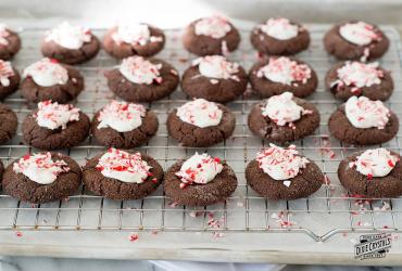 Peppermint Chocolate Drop Cookies dixie