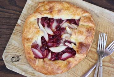 Rustic Almond Pear Cranberry Galette dixie