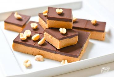 No Bake Salted Chocolate Peanut Butter Squares dixie