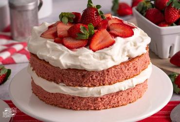 Strawberry Sponge Cake Dixie
