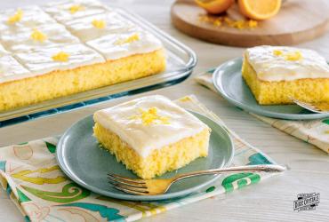 Very Lemon Sheet Cake with Silky Sour Cream Frosting 