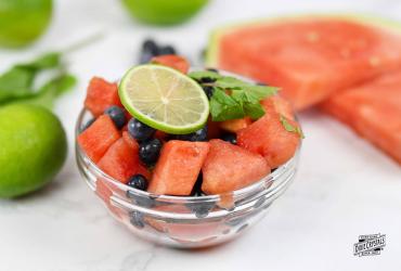 Watermelon Blueberry Mojito Salad