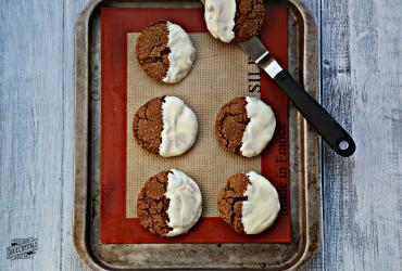 White Chocolate Dipped Chewy Gingersnaps
