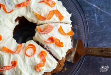 Carrot Pound Cake with Candied Carrots
